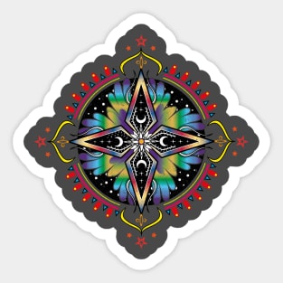 funky mandala style Sticker